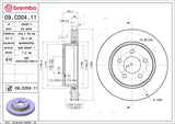 Brembo OE Front Brake Kit (Prem NAO Ceramic Pads/Prem UV Coat Rotors) - 08-16 Chrysler Town & Country by Brembo KT00782-BRE