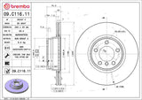 Brembo OE Front Brake Kit (Prem NAO Ceramic Pads/Prem UV Coat Rotors) - BMW by Brembo KT00321-BRE
