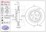 Brembo OE Rear Brake Kit (Prem LowMet Pads/Prem UV Coat Rotors) - 01-02 Mercedes CL55 AMG by Brembo KT04508-BRE