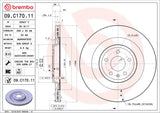 Brembo OE Rear Brake Kit (Prem NAO Ceramic Pads/Prem UV Coat Rotors) - Audi by Brembo KT00B12-BRE