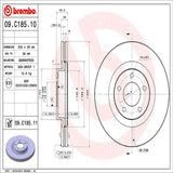 Brembo OE Front Brake Kit (NAO Brake Pads/Prem UV Coat Rotors) - 19-20 Ford Edge/ Mazda CX-9/ Lincoln MKX/ Mazda CX-7/ Mazda CX-5 by Brembo KT00673-BRE
