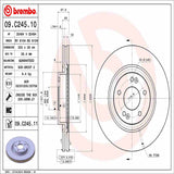 Brembo OE Front Brake Kit (Prem NAO Ceramic Pads/Prem UV Coat Rotors) - 12-17 Hyundai Azera/10-12 Santa Fe by Brembo KT00948-BRE