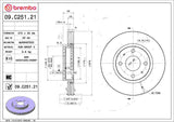 Brembo OE Front Brake Kit (Prem NAO Ceramic Pads/Prem UV Coat Rotors) - 08-11 Ford Focus by Brembo KT00642-BRE
