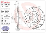 Brembo OE Front Brake Kit (Prem NAO Ceramic Pads/Prem Cross Drill UV Coat Rotors) - 16-20 Audi TTS Quattro by Brembo KTX0139-BRE