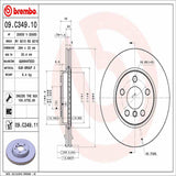 Brembo OE Front Brake Kit (Prem LowMet Pads/Prem UV Coat Rotors) - MINI by Brembo KT04366-BRE