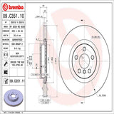 Brembo OE Front Brake Kit (Prem LowMet Pads/Prem UV Coat Rotors) - BMW by Brembo KT04355-BRE