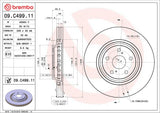 Brembo OE Front Brake Kit (Prem NAO Ceramic Pads/Prem UV Coat Rotors) - 15-17 Lexus NX200t/08-19 Toyota Highlander by Brembo KT00189-BRE