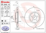 Brembo OE Front Brake Kit (Prem NAO Ceramic Pads/Prem UV Coat Rotors) - 13-19 Ford Escape/13-18 Focus/15-19 Lincoln MKC by Brembo KT00690-BRE
