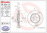 Brembo OE Front Brake Kit (Prem NAO Ceramic Pads/Prem UV Coat Rotors) - 15-18 Chevy City Express/11-14 Nissan Leaf by Brembo KT00547-BRE