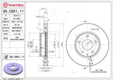 Brembo OE Front Brake Kit (Prem NAO Ceramic Pads/Prem UV Coat Rotors) - 14-18 Mazda 3 by Brembo KT00064-BRE