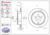 Brembo OE Rear Brake Kit (Prem NAO Ceramic Pads/Prem UV Coat Rotors) - 13-16 Scion FR-S by Brembo KT00249-BRE