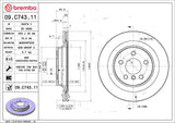Brembo OE Rear Brake Kit (Prem NAO Ceramic Pads/Prem UV Coat Rotors) - BMW by Brembo KT00B98-BRE