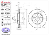 Brembo OE Front Brake Kit (Prem NAO Ceramic Pads/Prem UV Coat Rotors) - MINI by Brembo KT04335-BRE