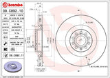 Brembo OE Front Brake Kit (Prem NAO Ceramic Pads/Prem UV Coat Rotors) - VW/Audi by Brembo KT00981-BRE