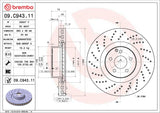 Brembo OE Front Brake Kit (Prem NAO Ceramic Pads/Prem UV Coat Rotors) - 03-06 Mercedes CL55 AMG by Brembo KT00B84-BRE
