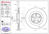 Brembo OE Rear Brake Kit (Prem LowMet Pads/Prem UV Coat Rotors) - 14-21 Jaguar F-Type/16-19 XJ by Brembo KT04533-BRE
