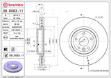 Brembo OE Front Brake Kit (Prem LowMet Pads/Prem UV Coat Rotors) - 17-20 Jaguar F-Pace/XE/XF/18-20 Range Rover Velar by Brembo KT04351-BRE
