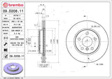 Brembo OE Front Brake Kit (Prem NAO Ceramic Pads/Prem UV Coat Rotors) - 14-20 BMW i3/18-20 i3s by Brembo KT00A25-BRE