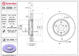 Brembo OE Front Brake Kit (Prem NAO Ceramic Pads/Prem UV Coat Rotors) - 08-14 Cadillac CTS/09-11 STS by Brembo KT00678-BRE