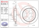 Brembo OE Rear Brake Kit (Prem NAO Ceramic Pads/Prem UV Coat Rotors) - 07-17 Ford Expedition/13-19 Lincoln MKT by Brembo KT00969-BRE