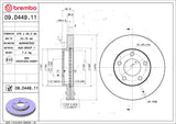 Brembo OE Front Brake Kit (Prem NAO Ceramic Pads/Prem UV Coat Rotors) - 99-04 Ford Mustang by Brembo KT00641-BRE