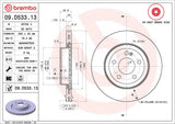 Brembo OE Rear Brake Kit (Rear Prem NAO Ceramic Pads/Prem Rotors) - 17-19 Mercedes E300/2020 E350 by Brembo KT00C22-BRE