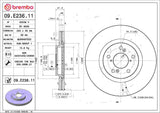 Brembo OE Front Brake Kit (Prem NAO Ceramic Pads/UV Coat Rotors) - 07-13 Acura MDX/2014 RLX/10-13 ZDX by Brembo KT00017-BRE