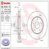 Brembo OE Front Brake Kit (Prem NAO Ceramic Pads/Prem UV Coat Rotors) - 08-16 Chrysler Town & Country by Brembo KT00776-BRE