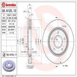 Brembo OE Front Brake Kit (Prem NAO Ceramic Pads/Prem UV Coat Rotors) - 08-16 Chrysler Town & Country by Brembo KT00795-BRE