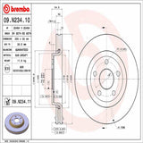 Brembo OE Front Brake Kit (Prem NAO Ceramic Pads/Prem UV Coat Rotors) - 11-20 Dodge Durango/Jeep Grand Cherokee by Brembo KT00842-BRE