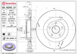 Brembo OE Front Brake Kit (Prem LowMet Pads/Prem UV Coat Rotors) - 09-18 Nissan GT-R/15-19 Chevy Corvette/09-15 CTS by Brembo KT04315-BRE