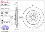 Brembo OE Rear Brake Kit (Prem NAO Ceramic Pads/Prem UV Coat Rotors) - 11-14 Ford Mustang by Brembo KT00639-BRE