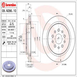 Brembo OE Rear Brake Kit (Prem NAO Ceramic Pads/Prem UV Coat Rotors) - 13-19 Cadillac ATS/14-19 CTS by Brembo KT00262-BRE
