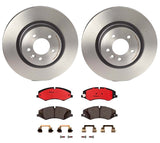 Brembo OE Front Brake Kit (Prem NAO Ceramic Pads/Prem UV Coat Rotors) - 2017 Land Rover Disco/10-16 LR4 by Brembo KT00004-BRE