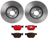 Brembo OE Front Brake Kit (NAO Brake Pads/Prem UV Coat Rotors) - 12-14 Subaru Forester/Outback/Impreza/Crosstrek/Legacy/BRZ/WRX by Brembo KT00014-BRE