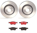 Brembo OE Front Brake Kit (Prem NAO Ceramic Pads/UV Coat Rotors) - 14-19 Nissan Rogue/17-19 Rogue Sport by Brembo KT00029-BRE