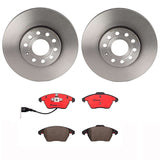 Brembo OE Front Brake Kit (Prem NAO Ceramic Pads/Prem UV Coat Rotors) - VW/Audi by Brembo KT00030-BRE