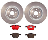 Brembo OE Front Brake Kit (Prem NAO Ceramic Pads/Prem UV Coat Rotors) - 97-05 Buick Century by Brembo KT00037-BRE