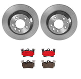 Brembo OE Rear Brake Kit (Prem NAO Ceramic Pads/Prem UV Coat Rotors) - VW / Porsche by Brembo KT00041-BRE