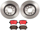 Brembo OE Front Brake Kit (Prem NAO Ceramic Pads/Friction Brake Discs) 12-19 Nissan Versa/14-19 Versa Note by Brembo KT00061-BRE