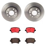 Brembo OE Rear Brake Kit (NAO Brake Pads/Prem UV Coat Rotors) - 06-07 Hyundai Accent/ Kia Rio/ Kia Rio5 by Brembo KT00067-BRE