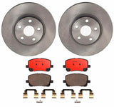 Brembo OE Front Brake Kit (Prem NAO Ceramic Pads/Prem UV Coat Rotors) - 03-08 Pontiac Vibe/Toyota Corolla/Matrix by Brembo KT00083-BRE