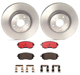 Brembo OE Front Brake Kit (Prem NAO Ceramic Pads/Prem UV Coat Rotors) - 02-13 Subaru Outback/03-06 Baja/03-10 Forester by Brembo KT00094-BRE