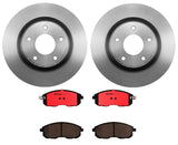 Brembo OE Front Brake Kit (Prem NAO Ceramic Pads/UV Coat Rotors) - 14-19 Infiniti Q50/17-19 Q60/14-19 Nissan Rogue by Brembo KT00096-BRE