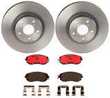 Brembo OE Front Brake Kit (Prem NAO Ceramic Pads/Friction Brake Discs) 09-14 Acura TL/06-11 Honda Ridgeline by Brembo KT00097-BRE