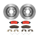 Brembo OE Front Brake Kit (Prem NAO Ceramic Pads/Prem UV Coat Rotors) - 05-19 Nissan Frontier/05-12 Pathfinder by Brembo KT00101-BRE