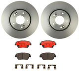 Brembo OE Rear Brake Kit (Prem NAO Ceramic Pads/Prem UV Coat Rotors) - 07-09 Hyundai Santa Fe by Brembo KT00104-BRE