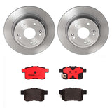 Brembo OE Rear Brake Kit (NAO Brake Pads/Prem UV Coat Rotors) - 06-07 Hyundai Accent/ Kia Rio/ Kia Rio5 by Brembo KT00115-BRE