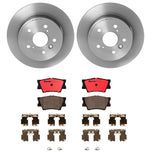 Brembo OE Front Brake Kit (Prem NAO Ceramic Pads/Prem Brake Drums) 06-11 Hyundai Accent/Kia Rio/Rio5 by Brembo KT00117-BRE