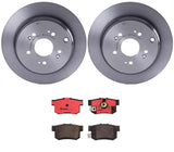 Brembo OE Rear Brake Kit (Prem NAO Ceramic Pads/UV Coat Rotors) - 09-15 Toyota Venza by Brembo KT00127-BRE